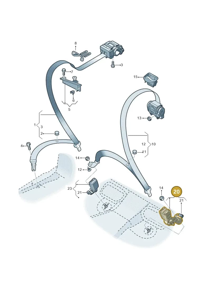 4K8857739BAMNB — Audi RS6 Avant (2019-2025) diagram 537857700, position 20