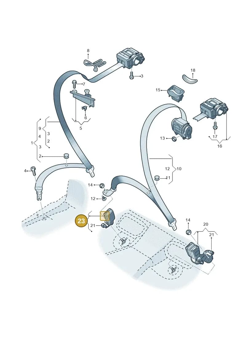 4K8857740ALMNB — Audi A6 (2018-2025) diagram 430857700, position 23