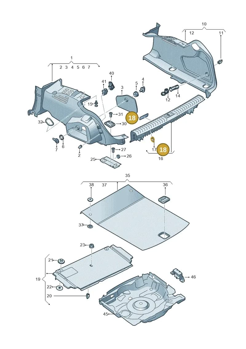4K8863358DS2 — Audi A6 2.0 (2018-) diagram 430863800, position 18