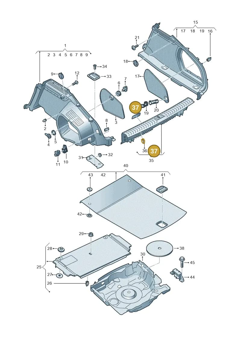 4K8863358DS2 — Audi RS7 Sportback (2019-) diagram 435863800, position 37