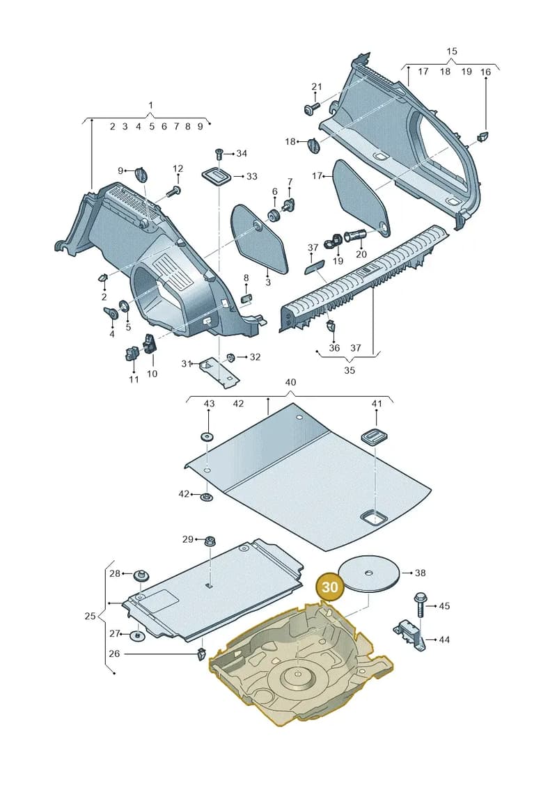 4K8863697E — Audi RS7 Sportback (2019-2025) diagram 435863800, position 30