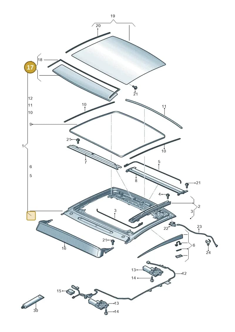 4K8877055B — Audi RS7 Sportback (2019-2025) diagram 435877000, position 17