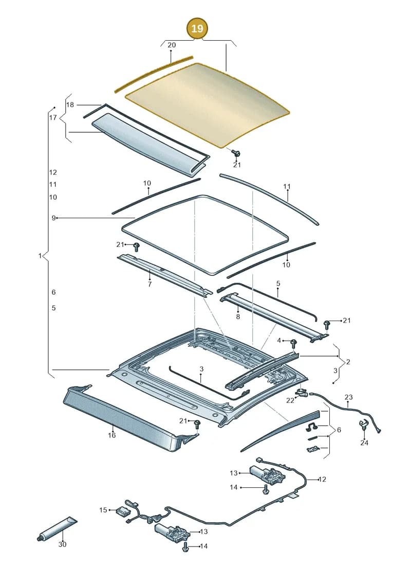 4K8877056A — Audi RS7 Sportback (2019-2025) diagram 435877000, position 19