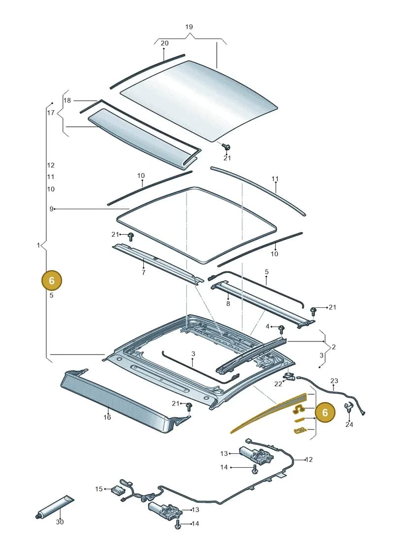 4K8877782A9B9 — Audi RS7 Sportback (2019-2025) diagram 435877000, position 6