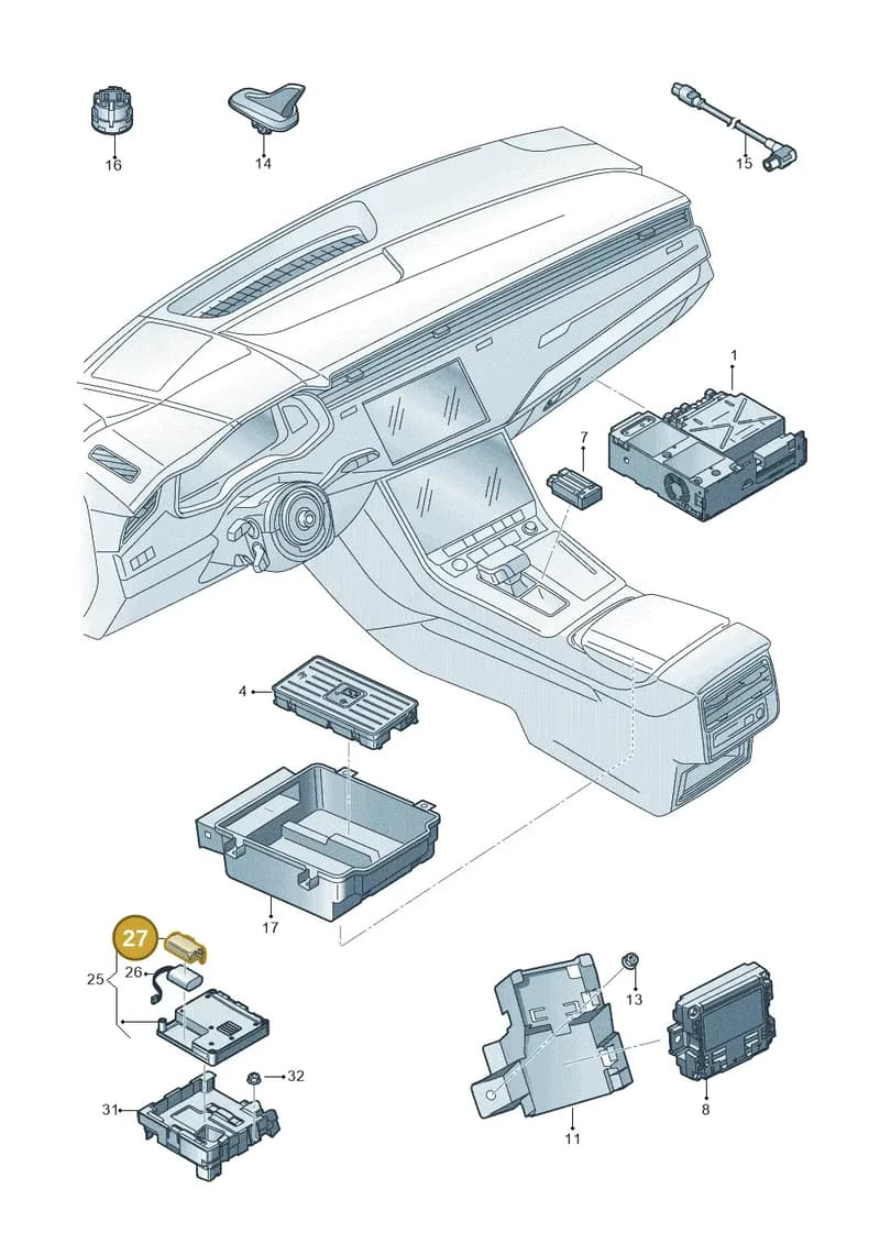 4K8907729 — Audi RS Q8 (2019-2025) diagram 429035055, position 27