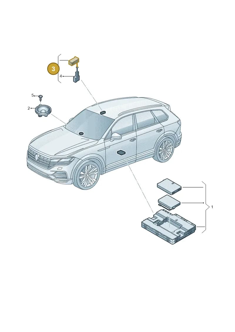 4K8907729 — Volkswagen Touareg (2017-2025) diagram 439035060, position 3