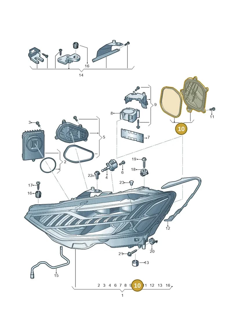 4K8941159A — Audi A7 Sportback (2018-2025) diagram 435941050, position 10