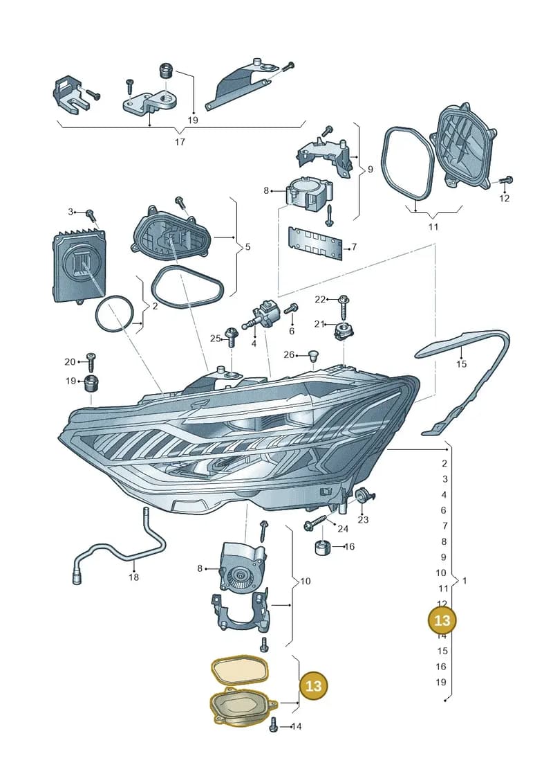 4K8941159B — Audi RS6 Avant (2019-2025) diagram 435941100, position 13