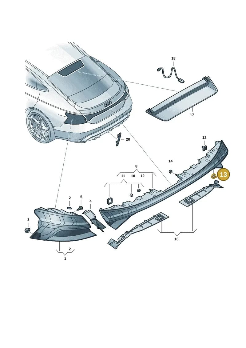 4K8945230 — Audi RS e-tron GT (2020-2025) diagram 4j1945000, position 13