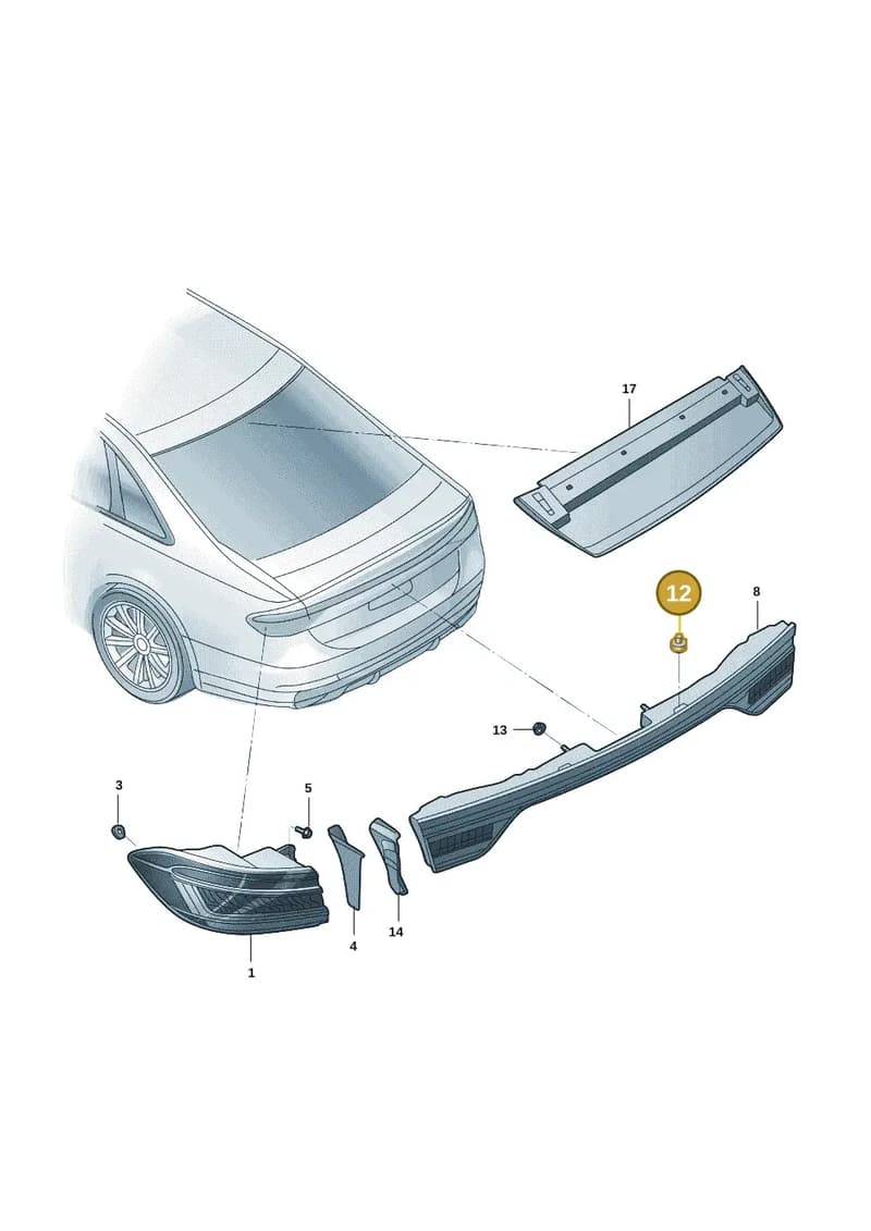 4K8945230 — Audi A7 (2021-) diagram 4kg945000, position 12