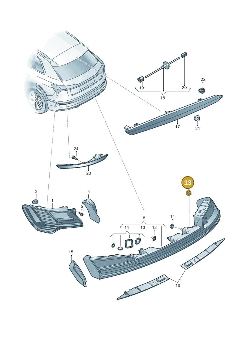 4K8945230 — Audi Q8 e-tron (2018-2025) diagram 586945000, position 13