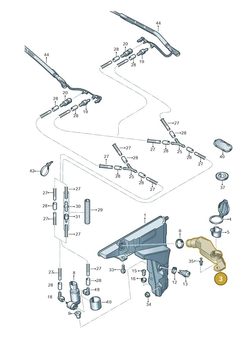 4K8955463 — Audi RS7 Sportback (2019-2025) diagram 435955150, position 3
