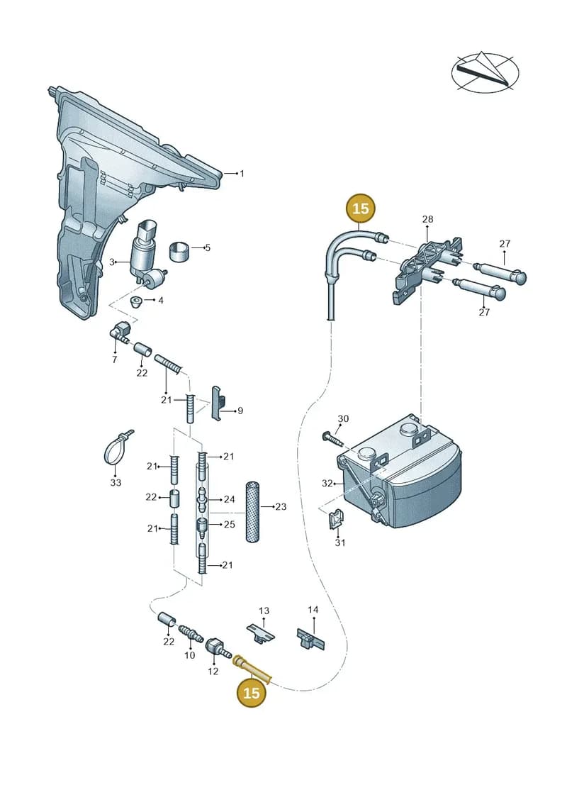 4K8955661A — Audi RS6 Avant (2019-2025) diagram 537955030, position 15