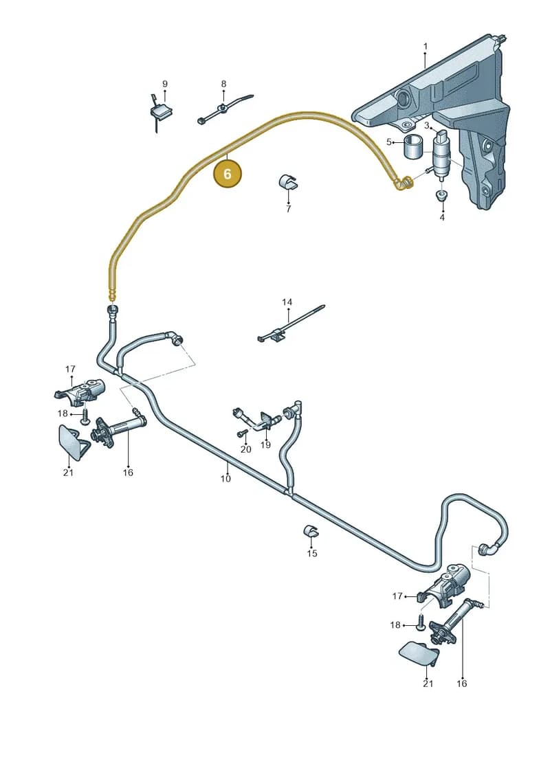 4K8955667 — Audi RS6 Avant (2019-2025) diagram 435955035, position 6