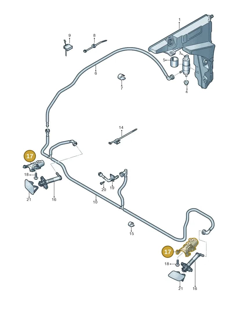 4K8955775A — Audi RS6 Avant (2019-2025) diagram 435955035, position 17
