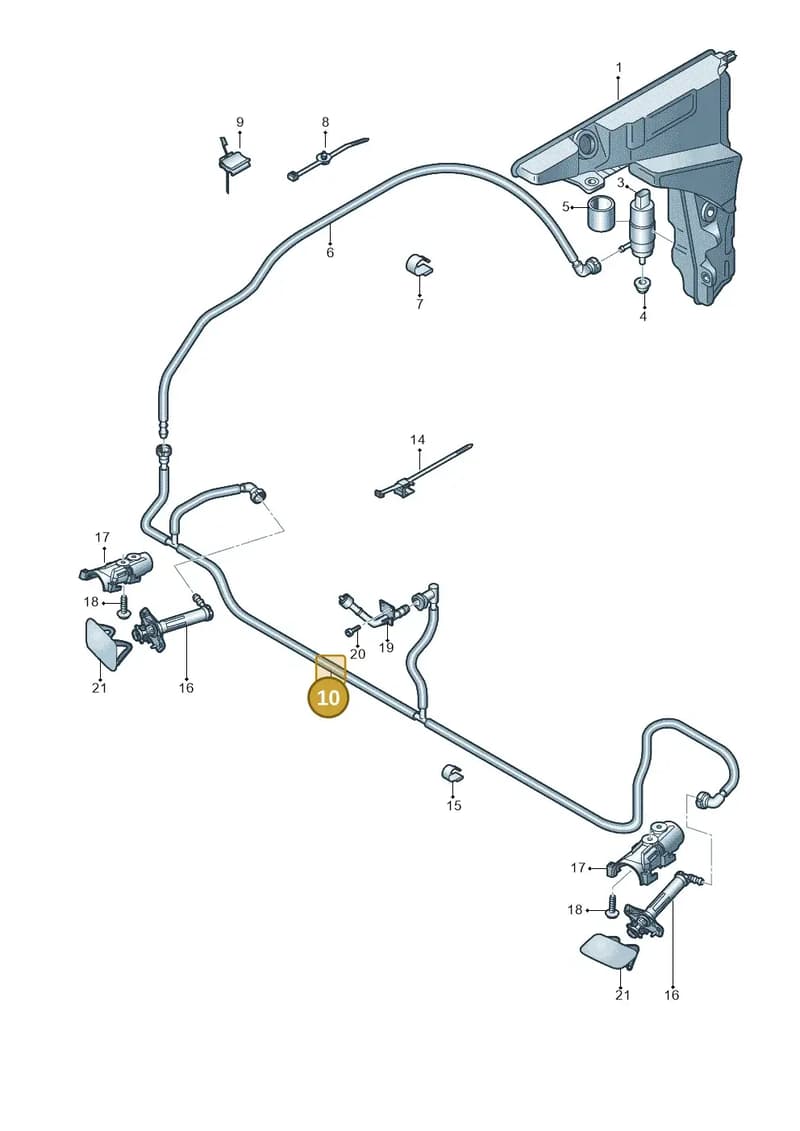 4K8955970B — Audi A7 Sportback (2018-2025) diagram 435955035, position 10