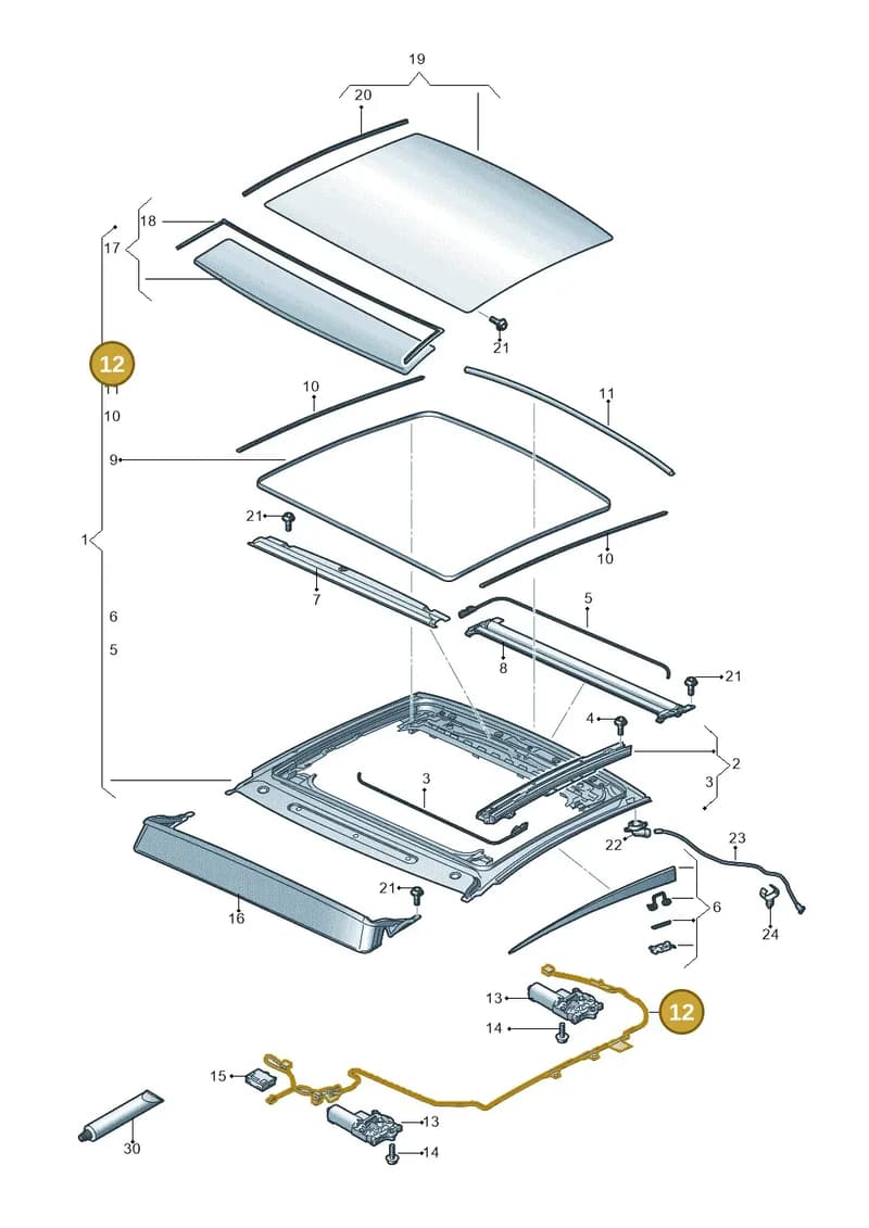 4K8971648 — Audi RS7 Sportback (2019-2025) diagram 435877000, position 12