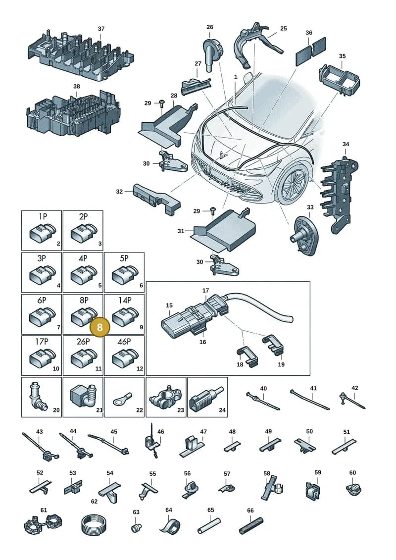 4K8973708 — SEAT CUPRA Born (2021-) diagram 10s971080, position 8