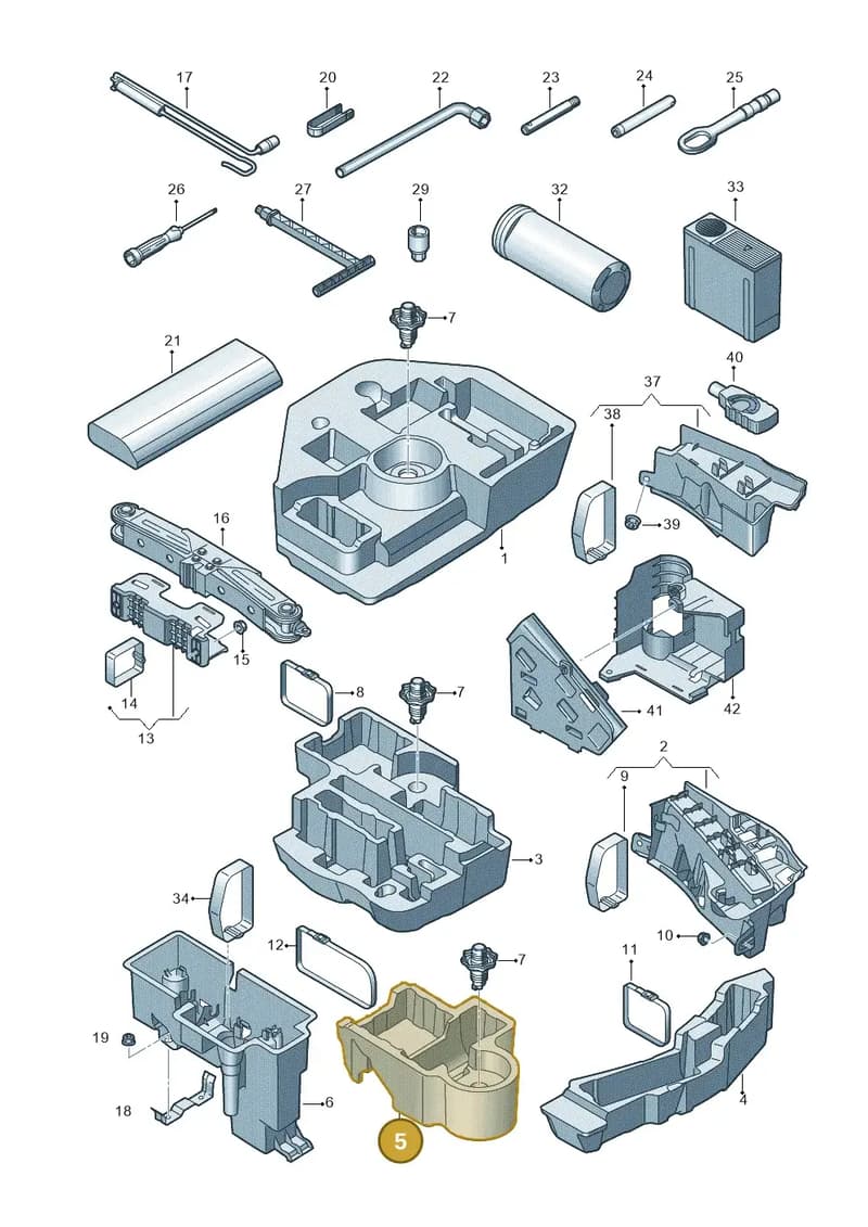 4K9012169D — Audi A6 (2018-2025) diagram 430011100, position 5