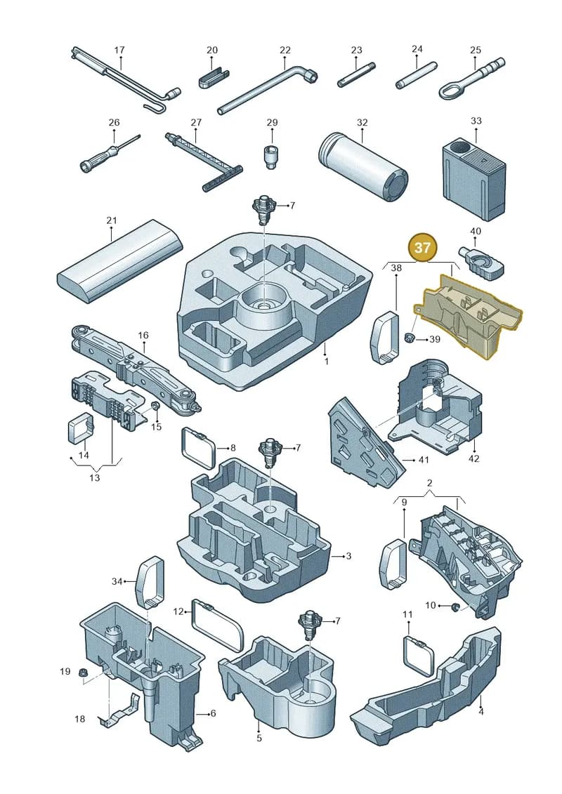 4K9012169E — Audi A6 (2018-2025) diagram 430011100, position 37