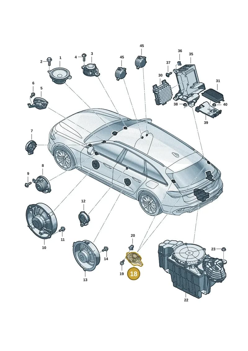 4K9035401 — Audi A5 Avant (2024-2025) diagram 4pa035350, position 18