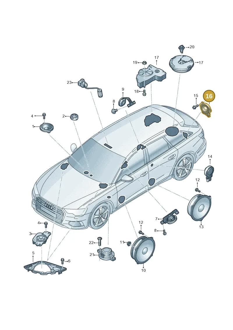 4K9035825 — Audi RS6 Avant (2019-2025) diagram 430035360, position 16