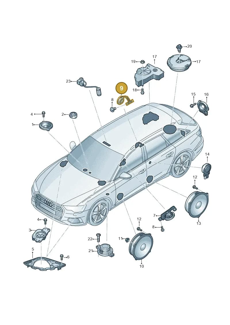 4K9035828C — Audi RS6 Avant (2019-2025) diagram 430035360, position 9