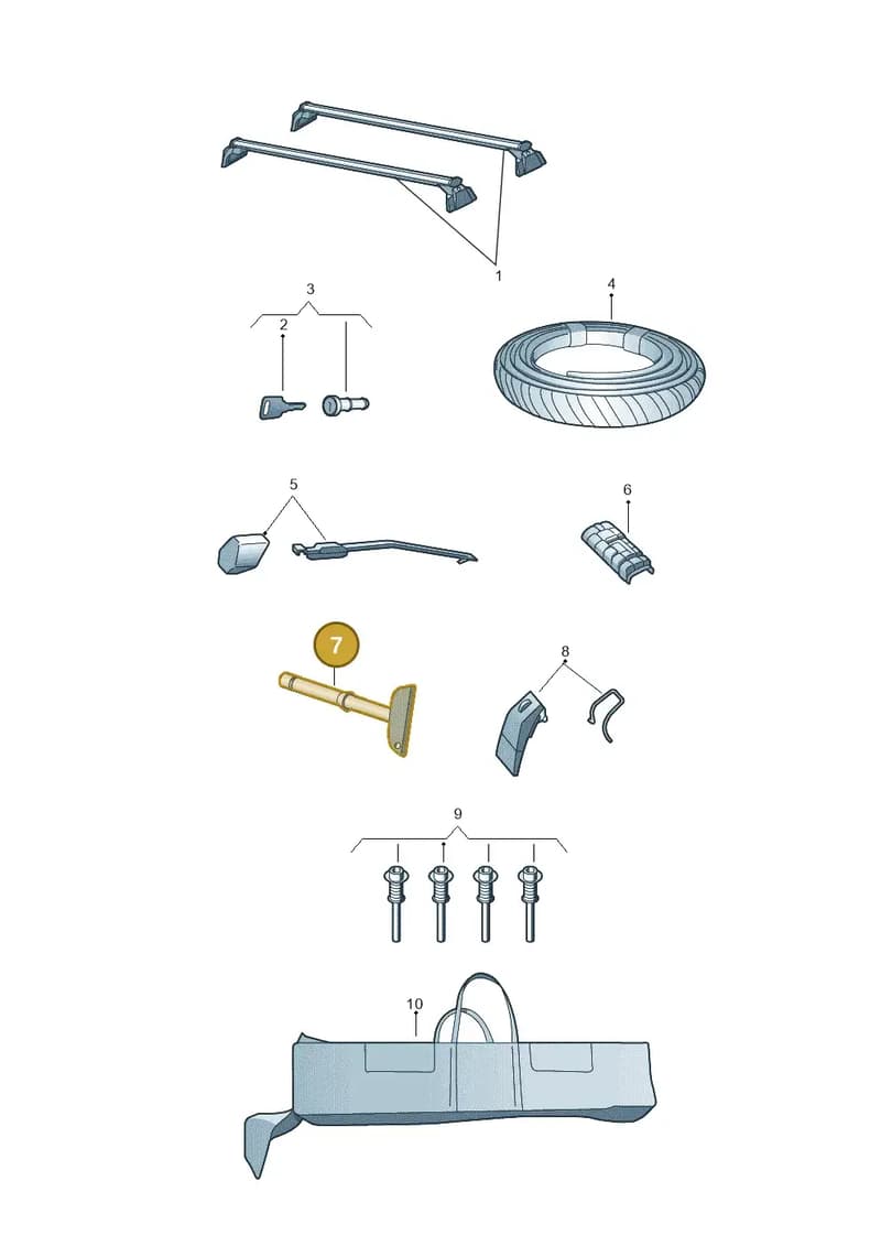 4K9071712 — Audi Q7 (2015-2025) diagram 859071300, position 7