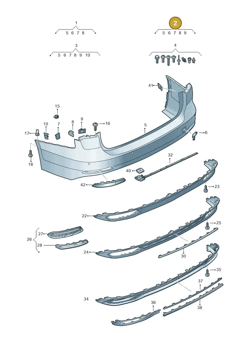 4K9807067AGRU — Audi A6 (2018-2025) diagram 430807060, position 2