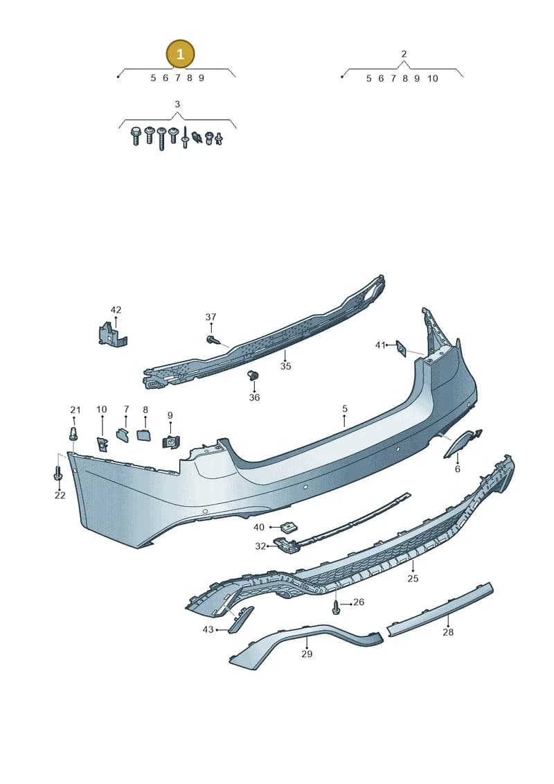 4K9807067HGRU — Audi RS6 Avant (2019-2025) diagram 537807600, position 1