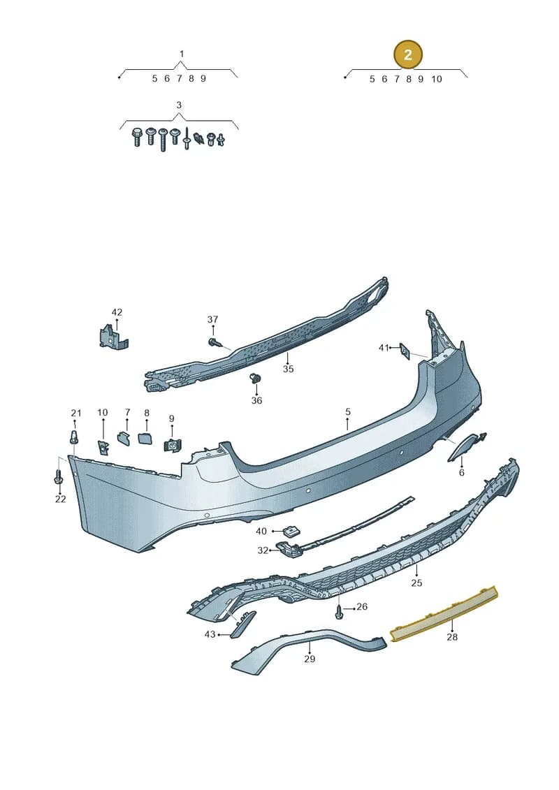 4K9807067JGRU — Audi RS6 Avant (2019-2025) diagram 537807600, position 2