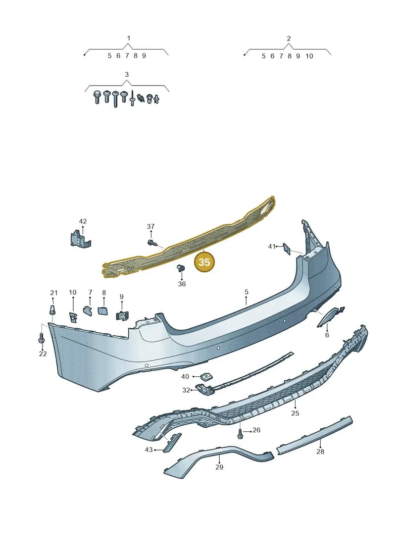 4K9807386 — Audi RS6 Avant (2019-2025) diagram 537807600, position 35