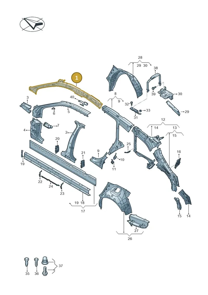 4K9810180 — Audi RS6 Avant (2019-2025) diagram 430809010, position 1