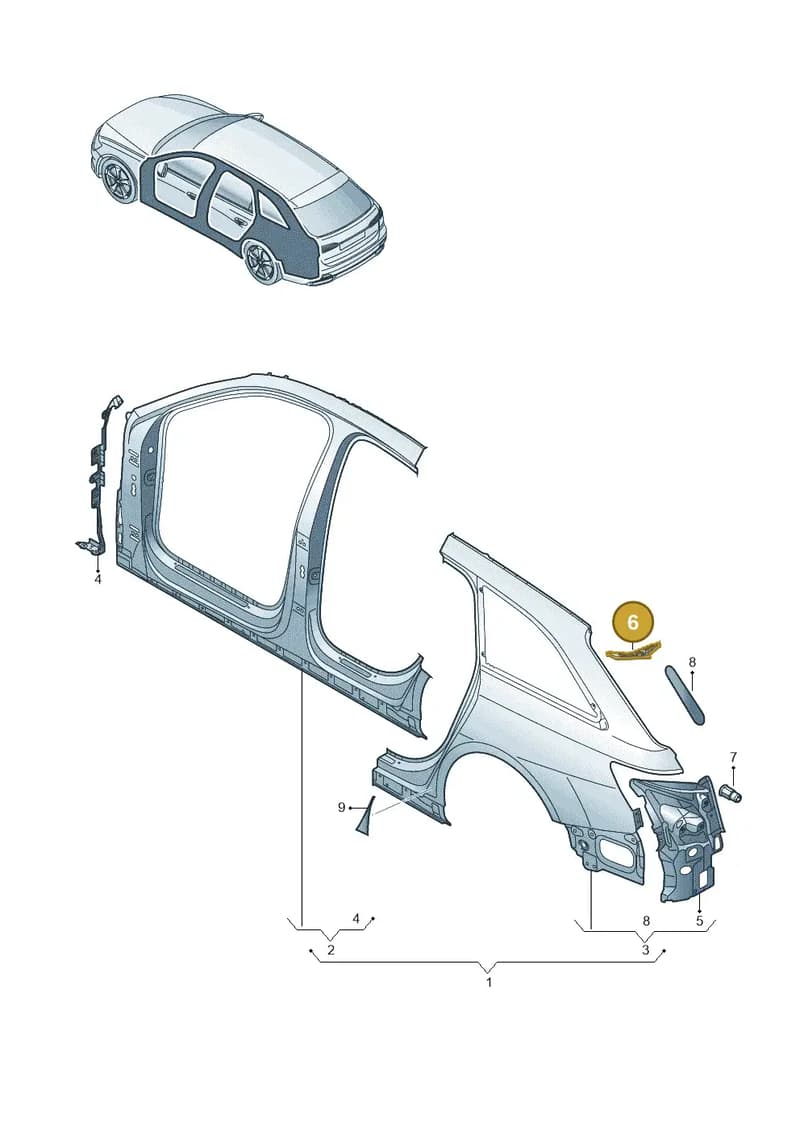 4K9810570 — Audi RS6 Avant (2019-2025) diagram 537809050, position 6