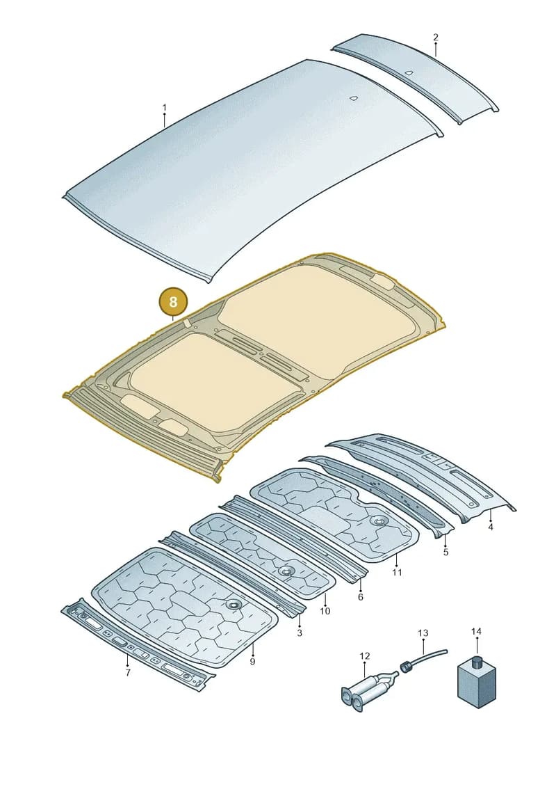 4K9817401A — Audi RS6 Avant (2019-2025) diagram 430817010, position 8