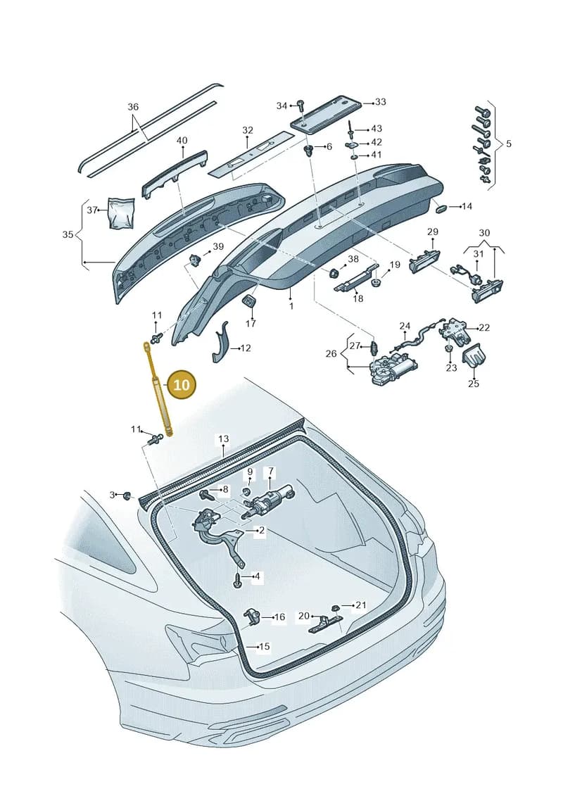 4K9827552C — Audi A6 (2018-2025) diagram 430827010, position 10