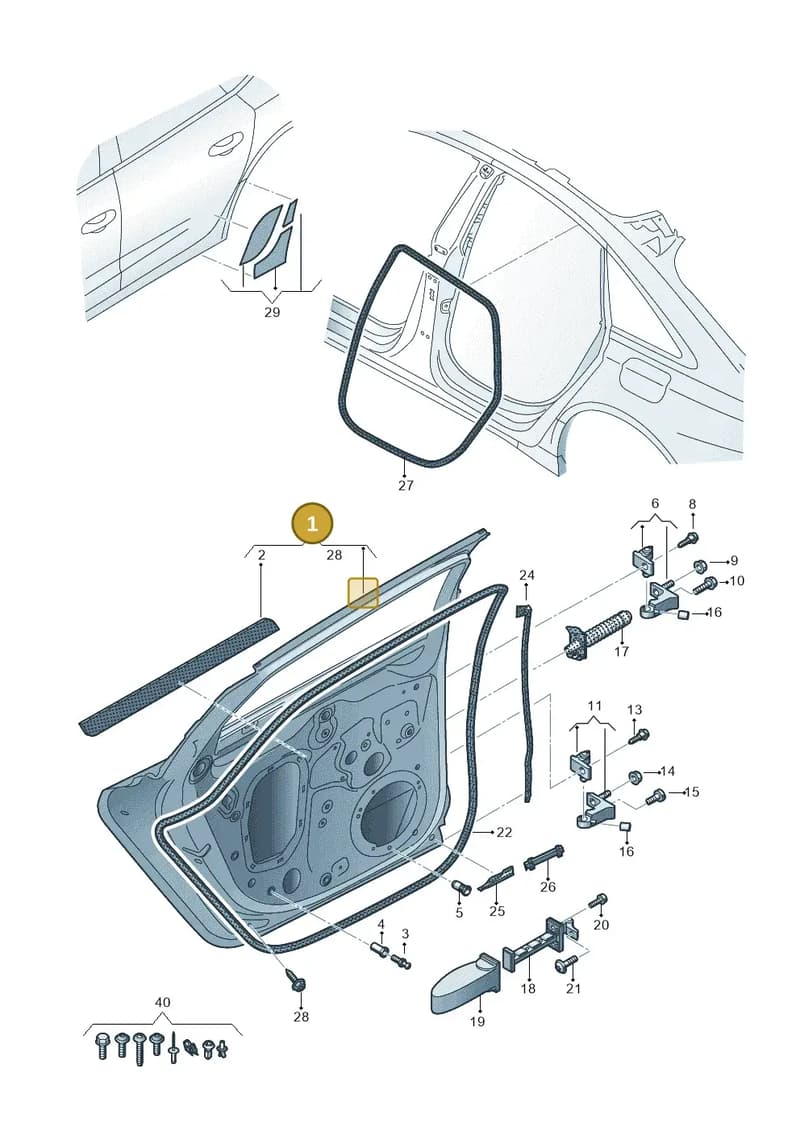 4K9833051E — Audi A6 (2018-2025) diagram 430833010, position 1