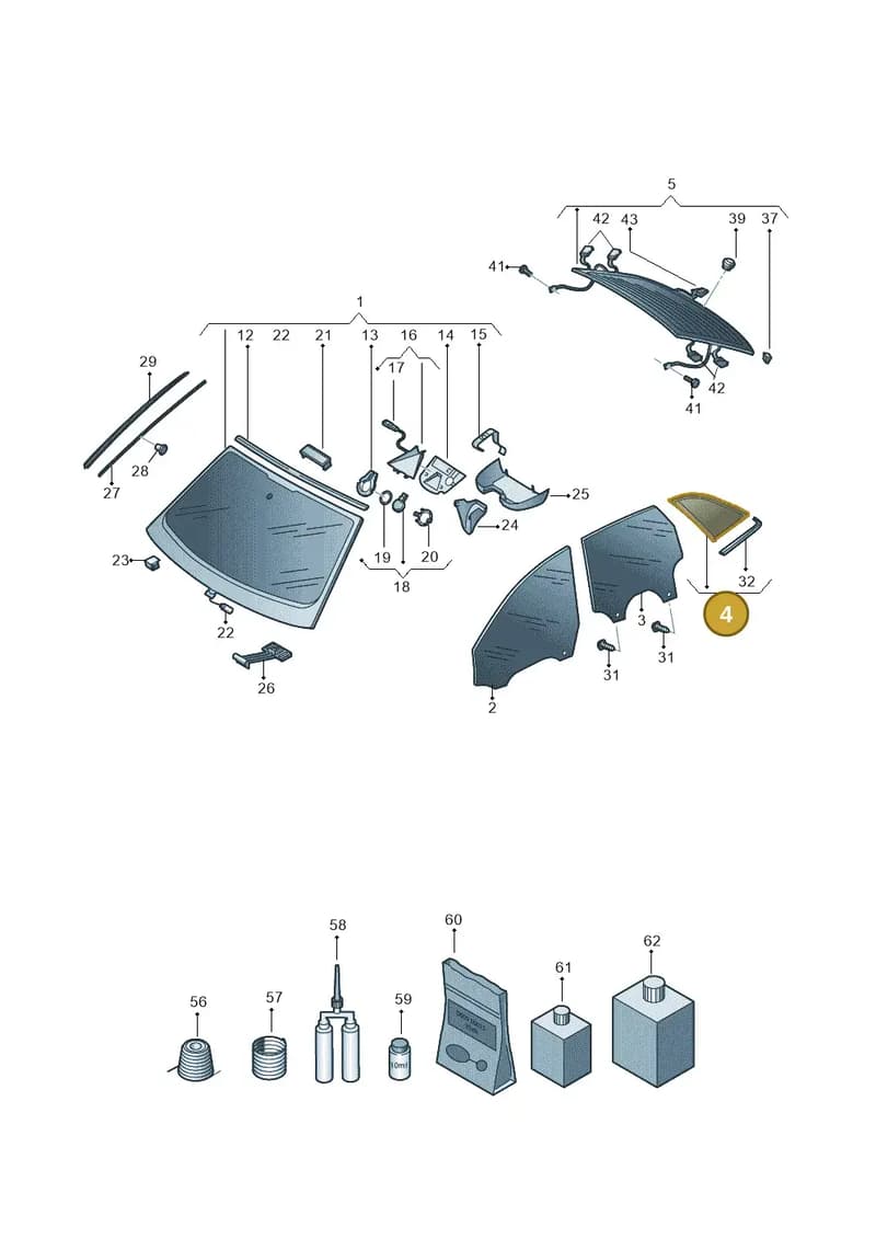 4K9845297RNVB — Audi RS6 Avant (2019-2025) diagram 537845000, position 4