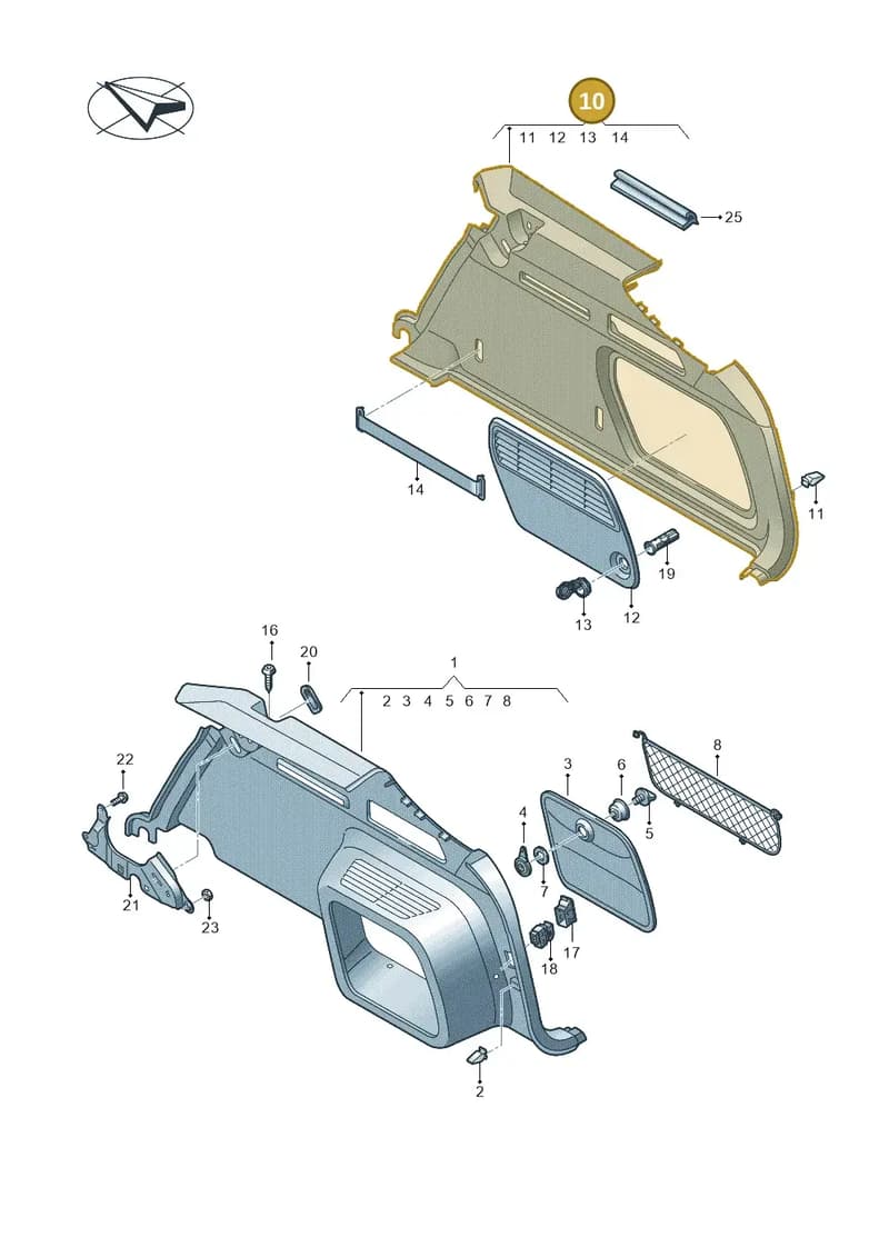 4K9863556 — Audi RS6 Avant (2019-2025) diagram 430863090, position 10