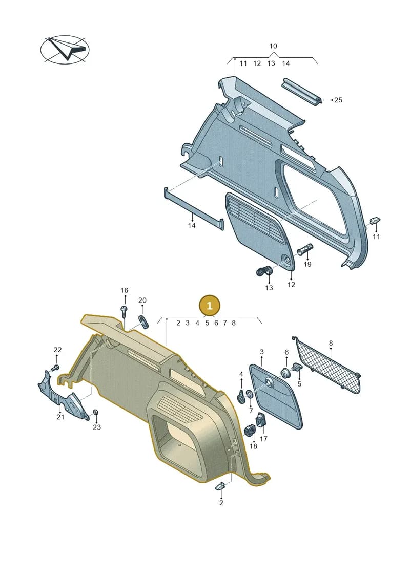 4K9863879GTPS — Audi A6 (2018-2025) diagram 430863090, position 1