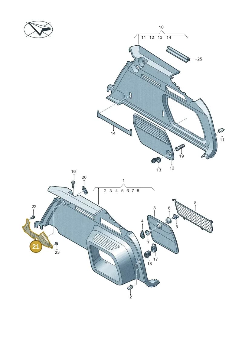 4K9864199 — Audi RS6 Avant (2019-2025) diagram 430863090, position 21