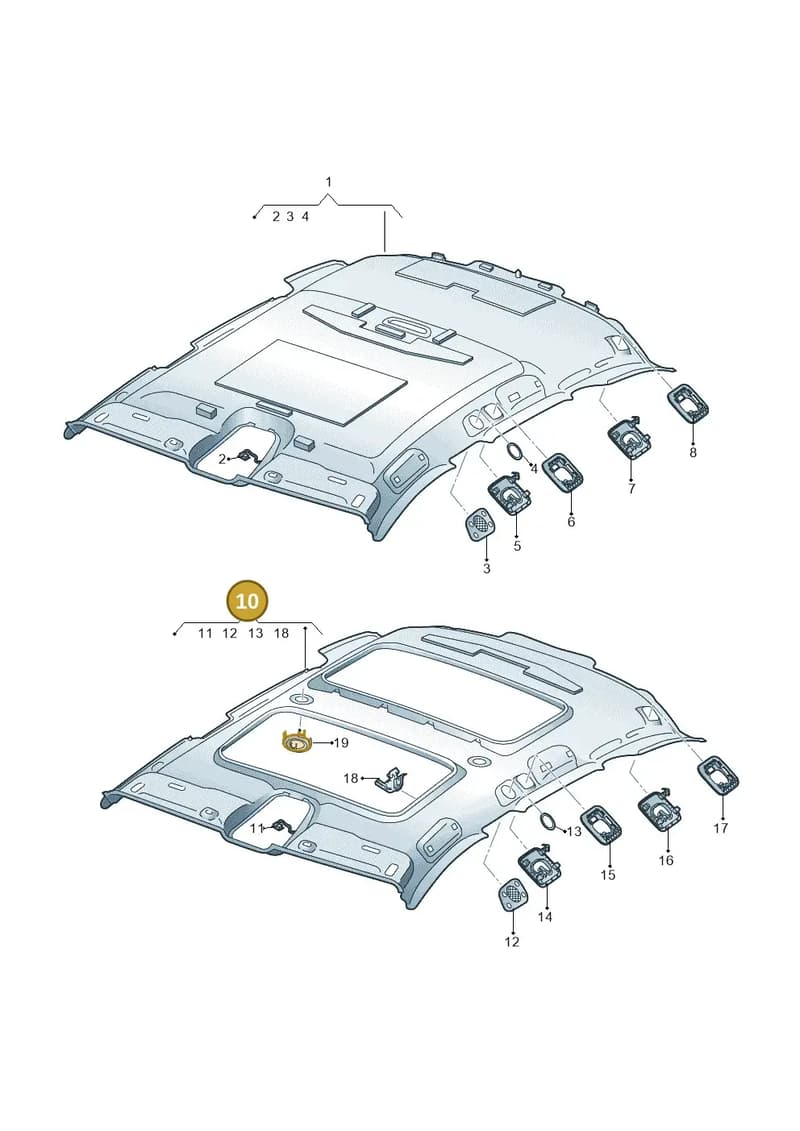 4K9867505AE25M — Audi RS6 Avant (2019-2025) diagram 430867560, position 10