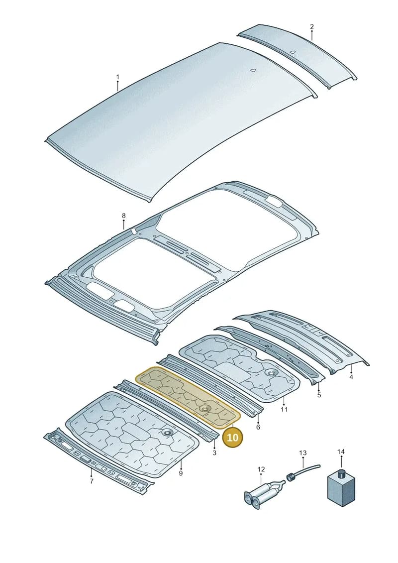 4K9867523A — Audi RS6 Avant (2019-2025) diagram 430817010, position 10
