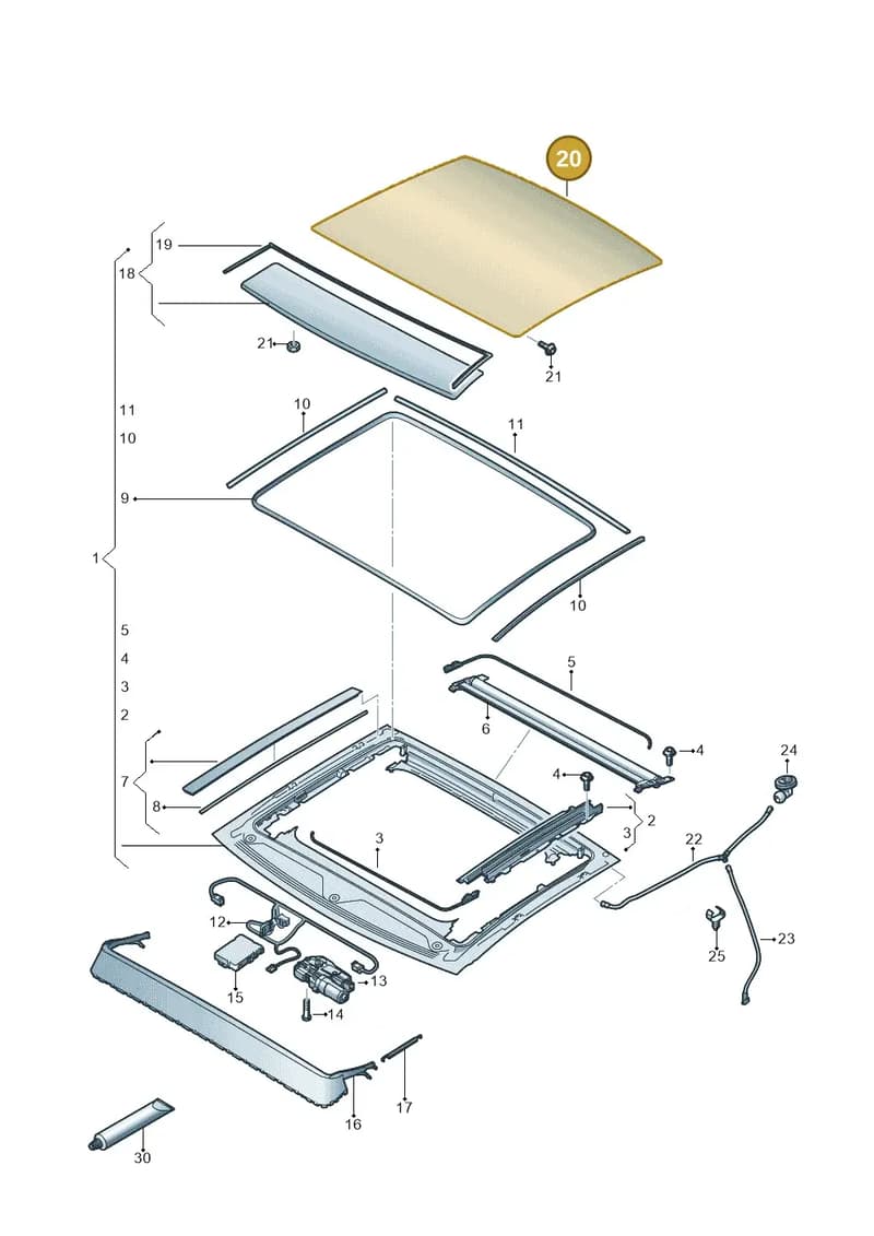 4K9877056C — Audi RS6 Avant (2019-2025) diagram 430877010, position 20