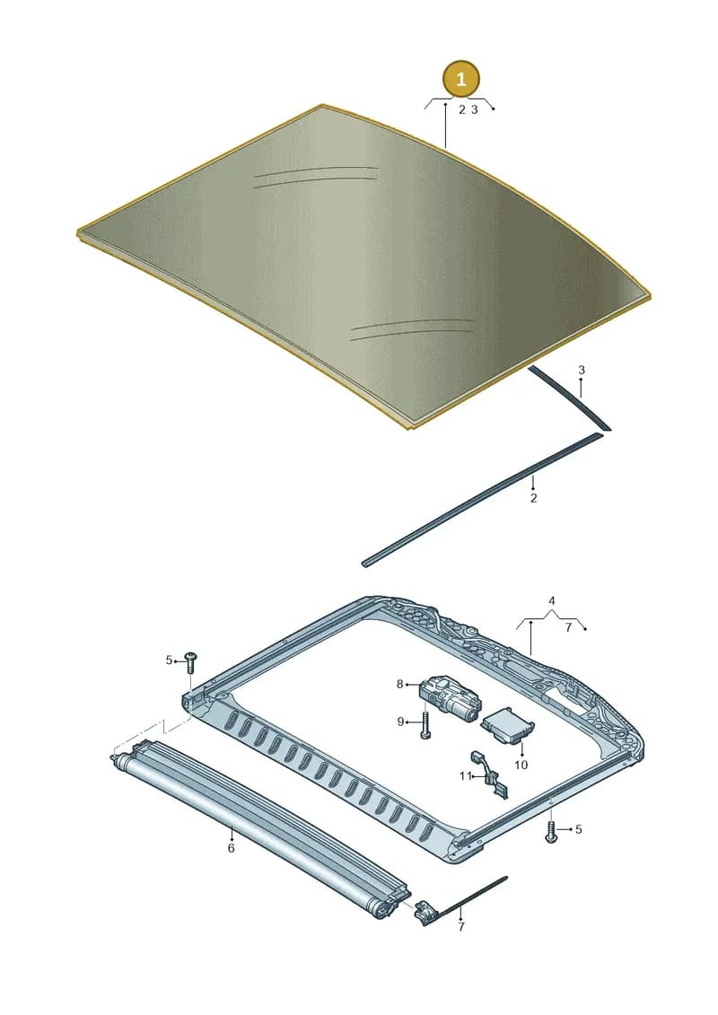 4K9877057C — Audi RS6 Avant (2019-2025) diagram 430877020, position 1