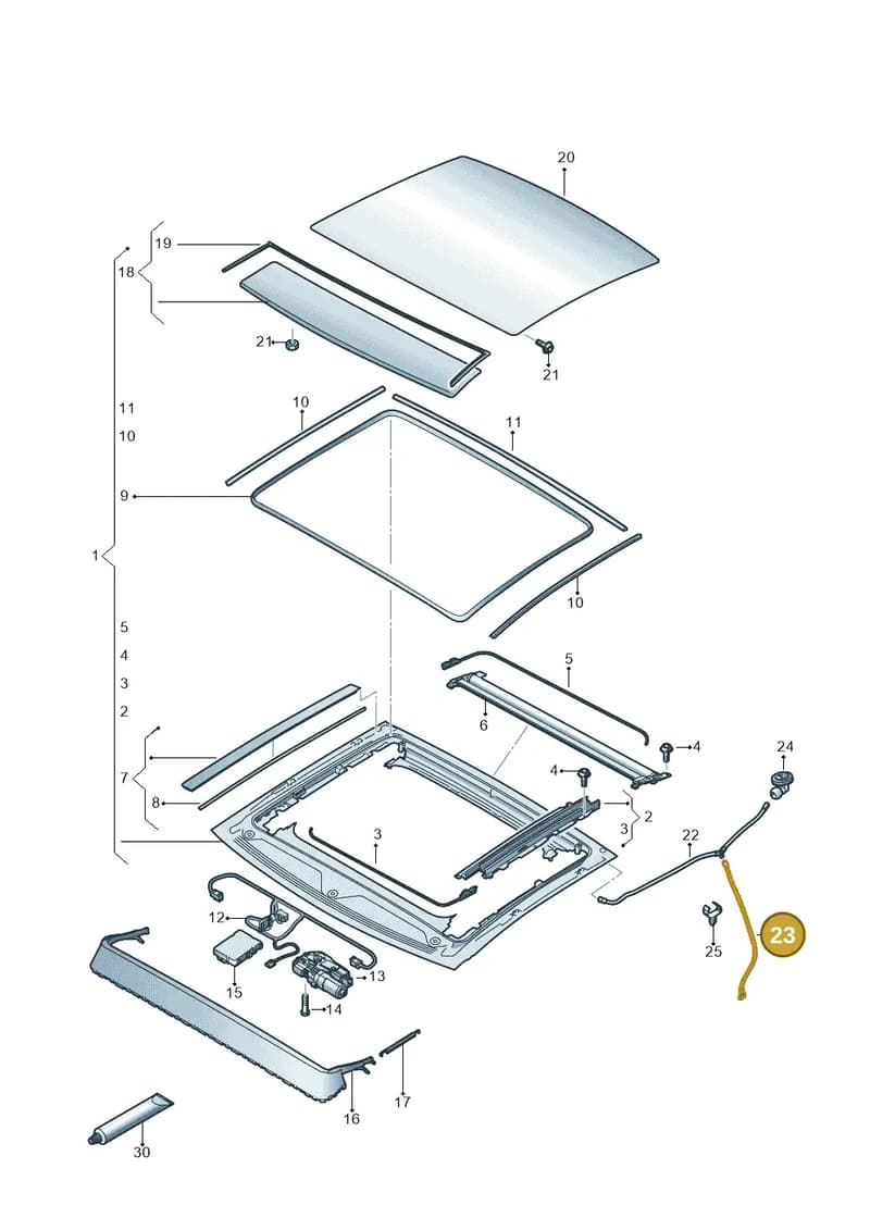 4K9877203B — Audi RS6 Avant (2019-2025) diagram 430877010, position 23
