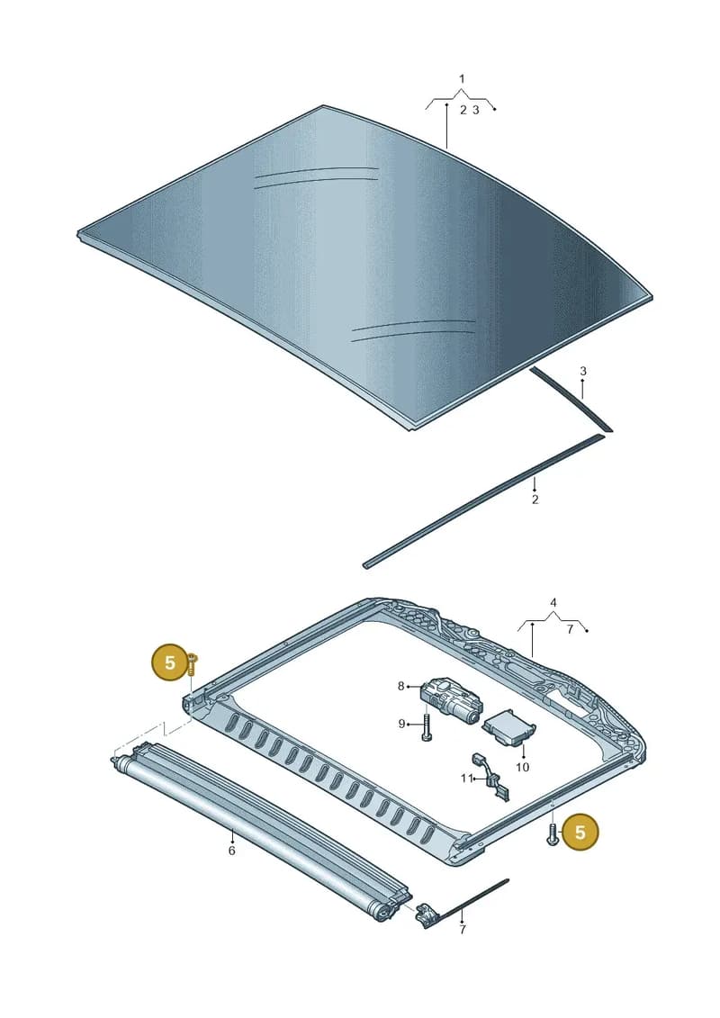 4K9877332 — Audi RS6 Avant (2019-2025) diagram 430877020, position 5