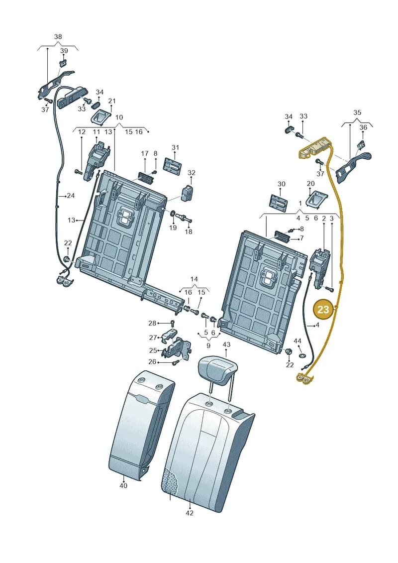 4K98856814PK — Audi RS6 Avant (2019-2025) diagram 430885070, position 23