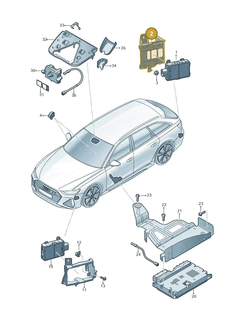 4K9907461C — Audi RS6 Avant (2019-2025) diagram 537907220, position 2