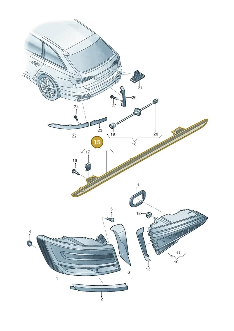 4K9945097 — Audi RS6 Avant (2019-2025) diagram 430945000, position 15